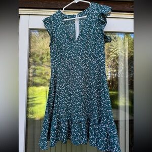 Floral Green Dress